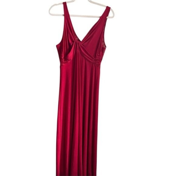 Carole Hochman Negligee Slip Dress Red lace Fairy Milkmaid Gown Romantic Xmas - Picture 3 of 8